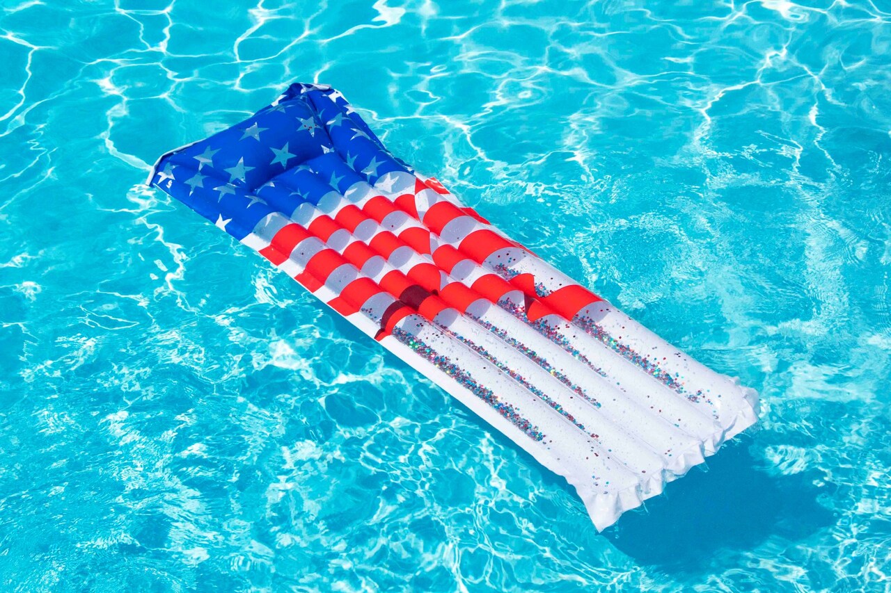 Swimline Inflatable Americana Glitter Pool Lounger Float - 70"